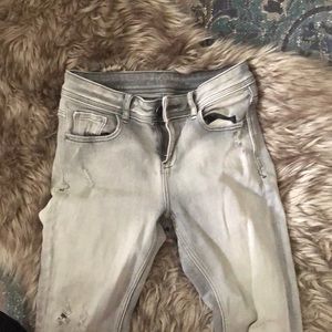 Zara grey distressed jeans